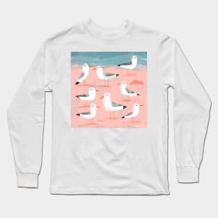 Seagulls on the Shore Long Sleeve T-Shirt